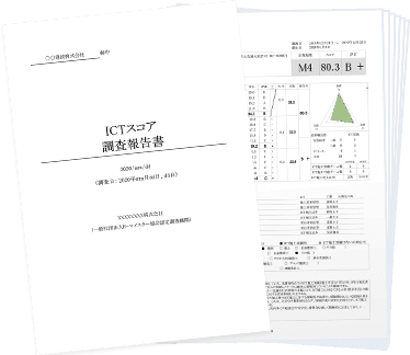 ICTスコア 審査結果書類 一例